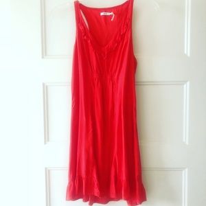 Kimchi Blue 100% Silk Red Dress